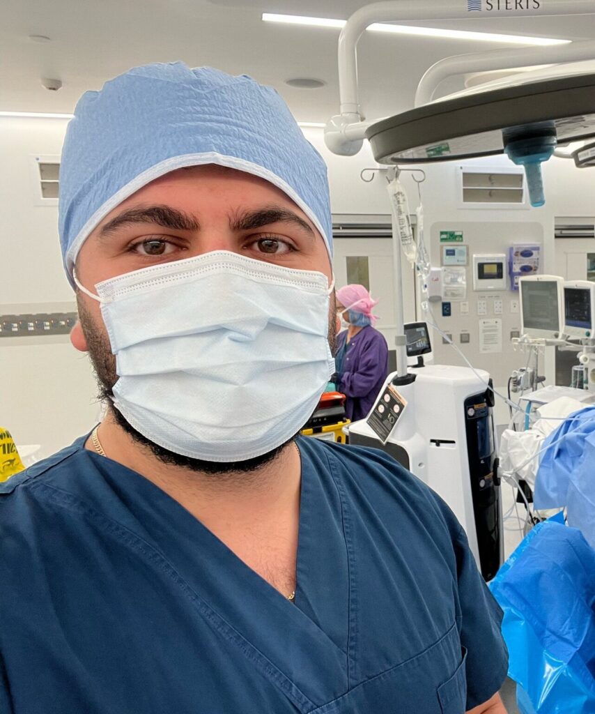 NeuroAudiology audiologist in theatre working alongside an ENT surgeon